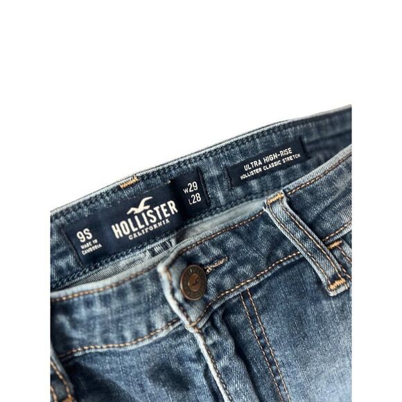 Hollister distressed ultra high stretch skinny jeans size 9 - Picture 5 of 5